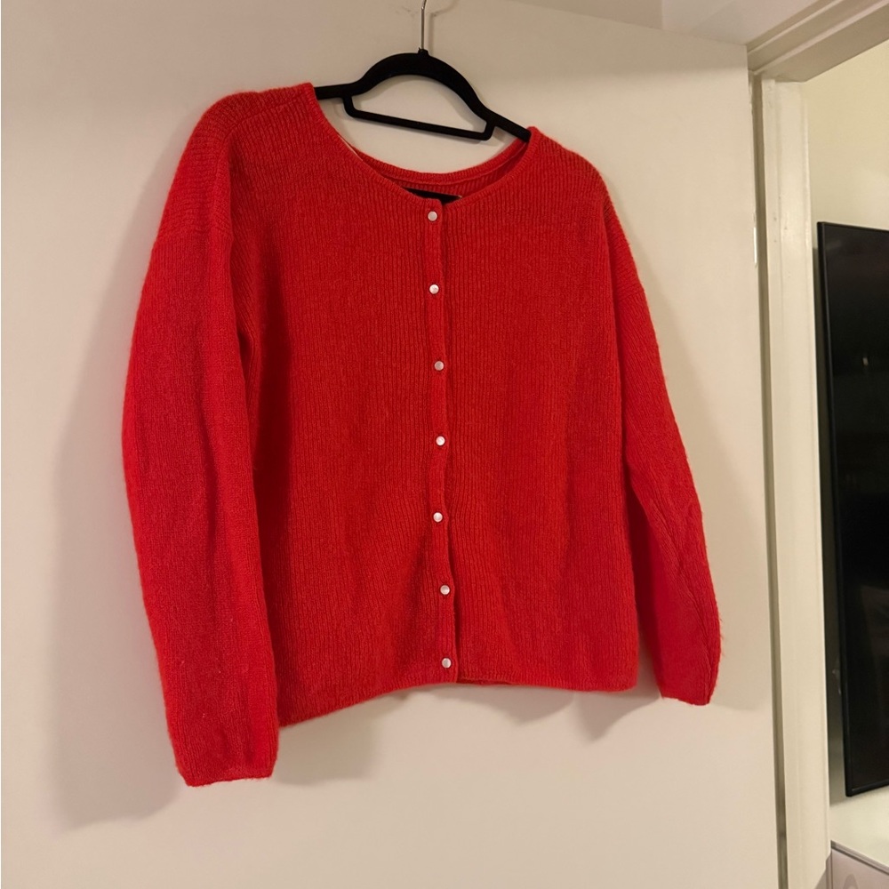 Sezane Gaspard red cardigan - Picture 4 of 5
